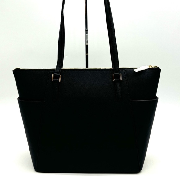 Michael Kors Large Charlotte TZ Tote Bag Black/Gold - Picture 5 of 11